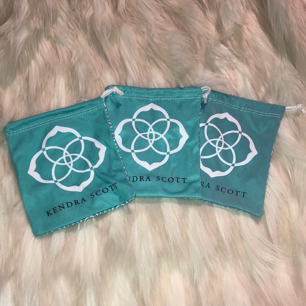 🦋Kendra Scott Blue Jewelry Bags, Set of 3